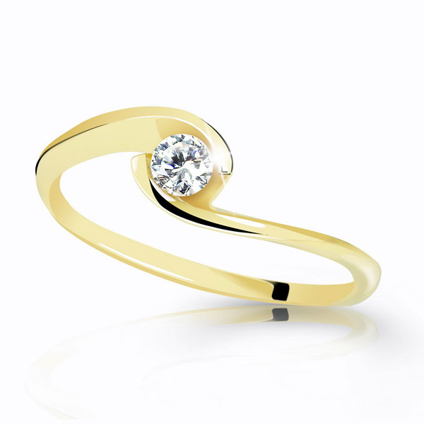 Z70-270 Zlatý prsten se zirkonem